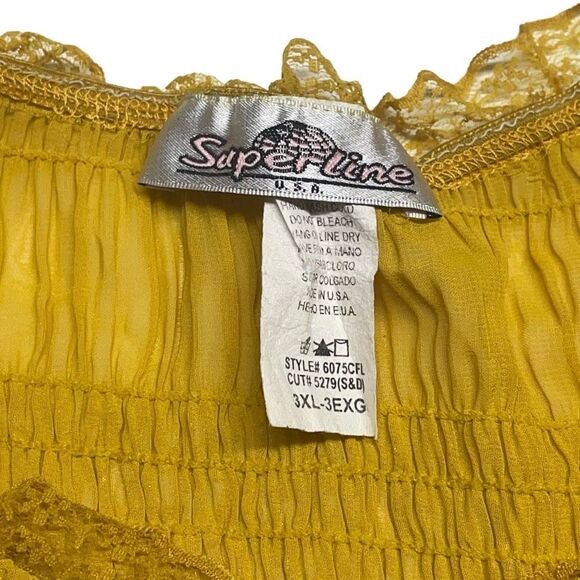 Superline Marigold Semi Sheer Sequin Top L0399 - Picture 4 of 8